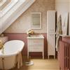 SENSEA Mobile bagno da terra con lavabo e colonna L 60 x H 57 x P 48.1 cm bianco in mdf 2 cassetti per vasca centrale Charm