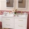 SENSEA Mobile bagno da terra con lavabo L 120 x H 57 x P 48.1 cm bianco in truciolare 2 cassetti per doppia vasca Charm