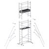 GIERRE Trabattello GIERRE Fast&Lock 400+600 in alluminio portata max 150 kg dimensioni 3,08x1,70x1,20 m altezza di lavoro 5.8 m