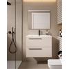 VISOBATH Mobile da bagno sospeso sotto lavabo L 70 x H 55 x P 45 cm beige laccato opaco, 2 cassetti VISOBATH Mia