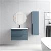 VISOBATH Mobile da bagno sospeso sotto lavabo L 80 x H 55 x P 39.5 cm blu laccato opaco, 2 cassetti VISOBATH Mia