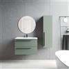 VISOBATH Mobile da bagno sospeso sotto lavabo L 80 x H 55 x P 39.5 cm verde laccato opaco, 2 cassetti VISOBATH Mia