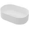 Leroy Merlin Lavabo da appoggio ovale in ceramica L 55 x H 14 x P 38 cm bianco piletta non inclusa