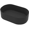 Leroy Merlin Lavabo da appoggio Kros ovale in ceramica L 55 x H 14 x P 38 cm nero piletta non inclusa