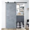 Leroy Merlin Porta scorrevole reversibile Cemento in mdf grigio, L 92.5 x H 211.5 cm, con binario Industrial