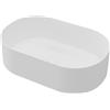 Leroy Merlin Lavabo da appoggio Kros ovale in ceramica L 55 x H 14 x P 38 cm bianco opaco piletta non inclusa