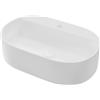 Leroy Merlin Lavabo da appoggio Kros ovale in ceramica L 55 x H 14 x P 38 cm bianco lucido piletta non inclusa