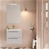VISOBATH Mobile da bagno sospeso sotto lavabo L 60 x H 55 x P 39.5 cm beige laccato opaco, 2 cassetti VISOBATH Mia
