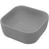 Leroy Merlin Lavabo da appoggio Kros quadrato in ceramica L39xH14xP40 cm grigio opaco piletta non inclusa