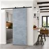 Leroy Merlin Porta scorrevole reversibile Cemento in mdf grigio, L 92.5 x H 211.5 cm, con binario Retro