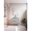 VISOBATH Mobile da bagno sospeso sotto lavabo L 70 x H 55 x P 39.5 cm grigio laccato opaco, 2 cassetti VISOBATH Mia