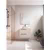 VISOBATH Mobile da bagno sospeso sotto lavabo L 70 x H 55 x P 39.5 cm beige laccato opaco, 2 cassetti VISOBATH Mia