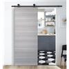 Leroy Merlin Porta scorrevole reversibile Corn in mdf grigio, L 92.5 x H 211.5 cm, con binario Industrial