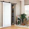 Leroy Merlin Porta scorrevole reversibile Milk in mdf bianco, L 92.5 x H 211.5 cm, con binario Loft nero