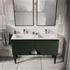 BADEN HAUS Mobile bagno sospeso con lavabo L 140 x H 55 x P 45.3 cm verde opaco per doppia vasca Vintage