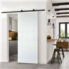Leroy Merlin Porta scorrevole reversibile Milk in mdf bianco, L 92.5 x H 211.5 cm, con binario Retro