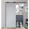 Leroy Merlin Porta scorrevole reversibile Renoir in mdf bianco, L 92.5 x H 211.5 cm, con binario Industrial