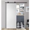 Leroy Merlin Porta scorrevole reversibile Pearl in mdf bianco, L 92.5 x H 211.5 cm, con binario Industrial