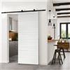 Leroy Merlin Porta scorrevole reversibile Sablé in mdf marrone, L 92.5 x H 211.5 cm, con binario Retro