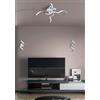 NOVECENTO Plafoniera LED Evelin Ø 59 cm argento IP20 cct da bianco caldo a bianco freddo con regolazione di temperatura, 1960 lumen NOVECENTO