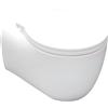 GALASSIA HOME Vaso WC sospeso ergo lucido, sedile escluso P 51 x L 36.5 cm bianco
