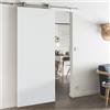 Leroy Merlin Porta scorrevole reversibile Milk in mdf bianco, L 92.5 x H 211.5 cm, con binario Loft Alluminio