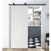 Leroy Merlin Porta scorrevole reversibile Sablé in mdf marrone, L 92.5 x H 211.5 cm, con binario Industrial