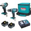 Makita Set di 2 elettroutensili a batteria MAKITA trapano DHP45 + avvitatore DTD156 2 batterie 3 Ah con borsa in cordura rinforzata