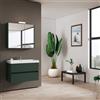 Leroy Merlin Specchio Contenitore Con Illuminazione Akira laccato opaco verde foresta L 80 x H 70 x P 15.5 cm