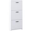 Leroy Merlin Scarpiera 3 ante apertura a ribalta, doppia profondità L 50 x H 113 x P 25 cm 12 paia, bianco