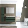 Leroy Merlin Specchio Contenitore Con Illuminazione Akira laccato opaco verde foresta L 100 x H 70 x P 15.5 cm