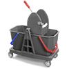 Apex Secchio per pulizia in polipropilene Carrello doppio secchio 15L con strizzat 30 L grigio