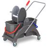 Apex Secchio per pulizia in polipropilene Carrello doppio secchio 25L con strizzat 50 L grigio