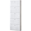 Leroy Merlin Scarpiera Slim 5 ante a ribalta, L 73 x H 180 x P 15 cm 15 paia, rovere grigio