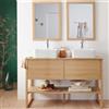 HOMESIGHT Mobile da bagno a terra sotto lavabo L 120 x H 78 x P 50 cm rovere, 2 cassetti HOMESIGHT Niyama