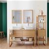 HOMESIGHT Colonna per mobile bagno Niyama HOMESIGHT 1 anta P 36 x L 40 x H 145 cm rovere legno