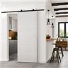 Leroy Merlin Porta scorrevole reversibile Honey in mdf bianco, L 93 x H 212 cm, con binario Retro