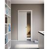 Leroy Merlin Porta interna scorrevole Modena in legno di abete colore bianco matrix, L 80 x H 210 cm, apertura reversibile