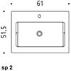 Leroy Merlin Lavabo a incasso rettangolare Zenith L 60 x H 50 x P 50 cm in resina bianco