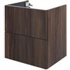 SENSEA Mobile da bagno sottolavabo Neo Groove L60 X P48 X H70 due cassetti, color noce cannettato
