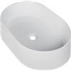 Leroy Merlin Lavabo da appoggio COVER ovale in ceramica L 60 x H 11.5 x P 40 cm bianco satinato piletta non inclusa