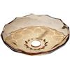 IDRO BRIC Lavabo da appoggio Flower IDRO BRIC irregolare in vetro L 46 x H 12.5 x P 46 cm beige piletta non inclusa