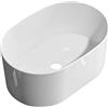 IDRO BRIC Lavabo da appoggio IDRO BRIC ovale in ceramica L 50 x H 21 x P 34 cm bianco piletta non inclusa
