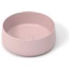 OLYMPIA CERAMICA Lavabo da appoggio Wave OLYMPIA CERAMICA tondo 40cm in ceramica rosa piletta non inclusa