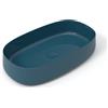OLYMPIA CERAMICA Lavabo da appoggio Wave OLYMPIA CERAMICA ovale in ceramica L 70 x H 14 x P 40 cm blu piletta non inclusa