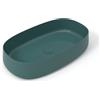 OLYMPIA CERAMICA Lavabo da appoggio Wave OLYMPIA CERAMICA ovale in ceramica L 70 x H 14 x P 40 cm verde piletta non inclusa