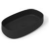 OLYMPIA CERAMICA Lavabo da appoggio Wave OLYMPIA CERAMICA ovale in ceramica L 70 x H 14 x P 40 cm nero lucido piletta non inclusa