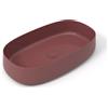 OLYMPIA CERAMICA Lavabo da appoggio Wave OLYMPIA CERAMICA ovale in ceramica L 70 x H 14 x P 40 cm melanzana piletta non inclusa