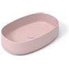 OLYMPIA CERAMICA Lavabo da appoggio Wave OLYMPIA CERAMICA ovale in ceramica L 60 x H 14 x P 40 cm rosa lucido piletta non inclusa