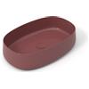 OLYMPIA CERAMICA Lavabo da appoggio Wave OLYMPIA CERAMICA ovale in ceramica L 60 x H 14 x P 40 cm melanzana piletta non inclusa